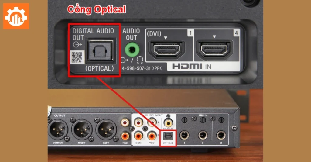 Kết nối nguồn nhạc vào vang số