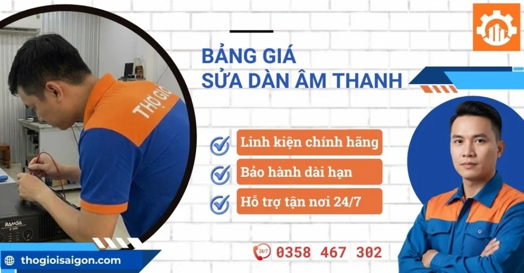 Bảng giá sửa dàn âm thanh
