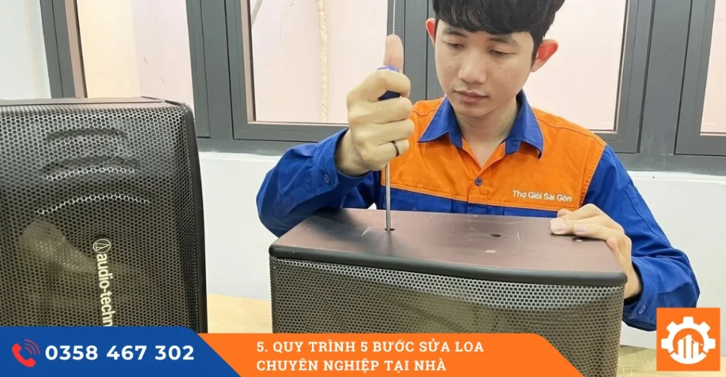 Quy trình sửa loa cho khách hàng tại nhà khu vực Cần Giờ