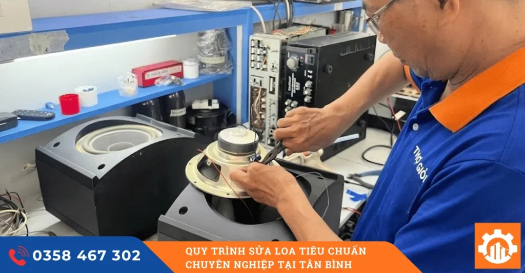 Quy trình triển khai sửa loa tại nhà khách hàng Gò Vấp