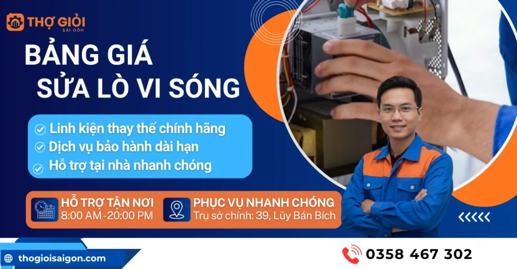 Bảng giá sửa lò vi sóng