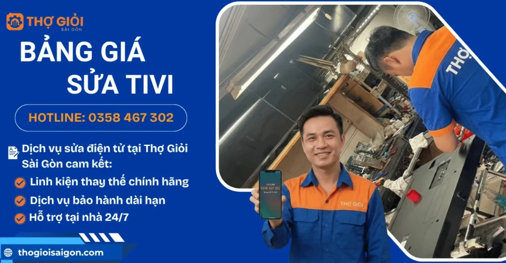 Bảng giá sửa tivi