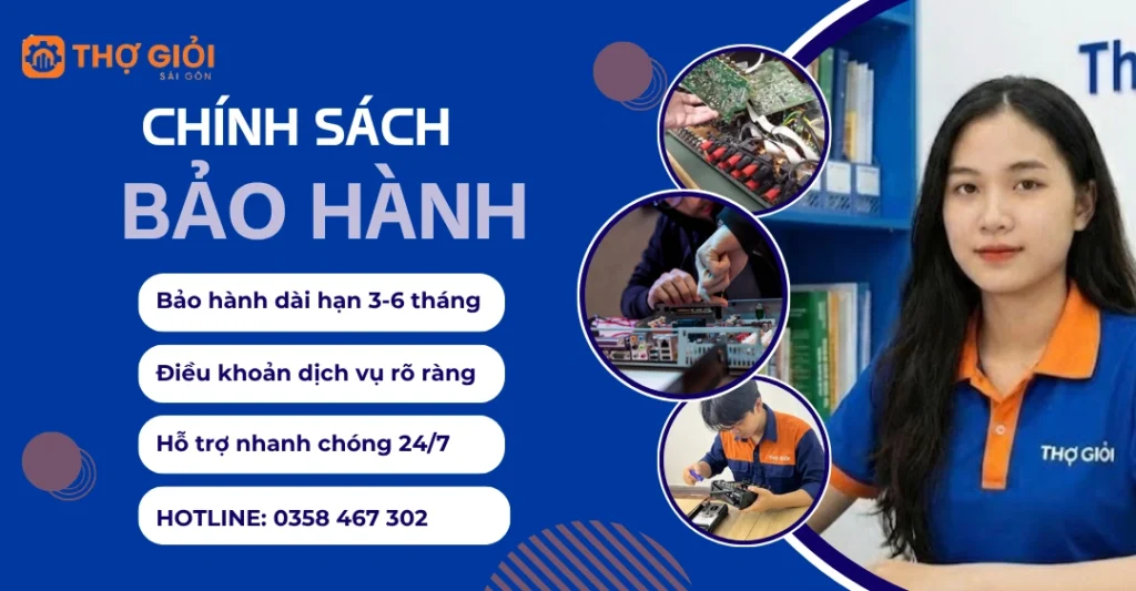 Chính sách bảo hành dịch vụ và cam kết linh kiện