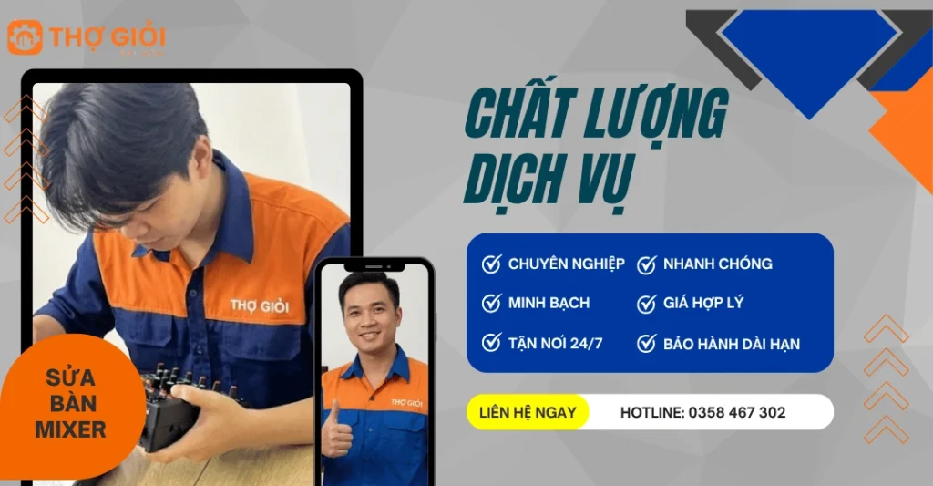 Chọn dịch vụ sửa bàn mixer Digital tại Thợ Giỏi Sài Gòn
