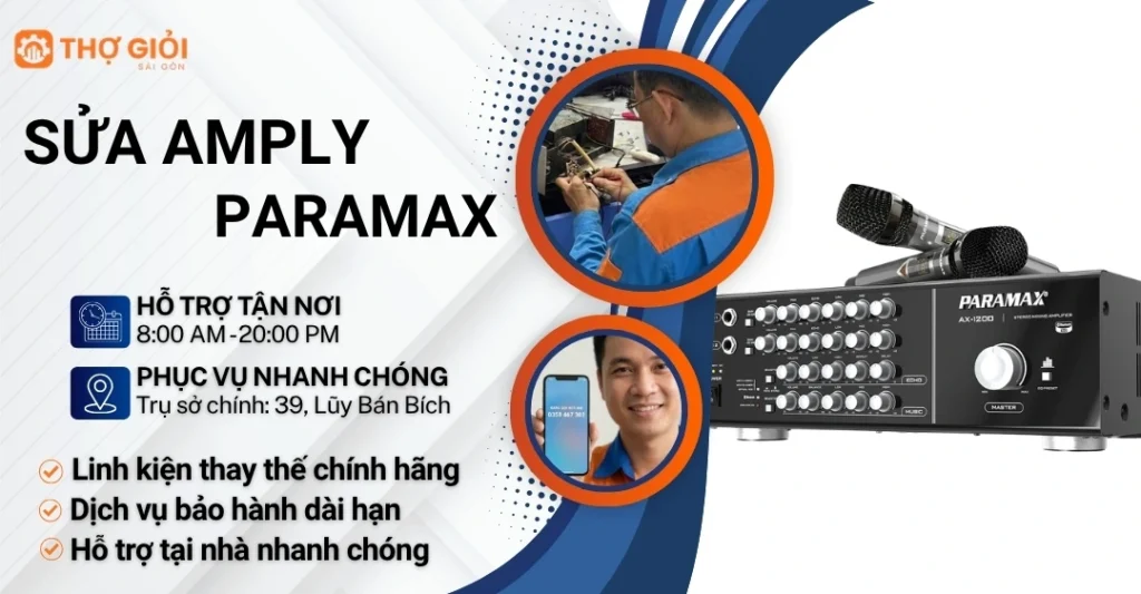 Sửa amply Paramax