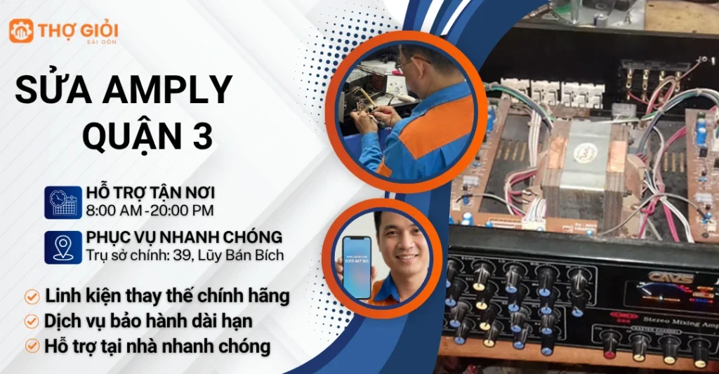 Sửa amply quận 3