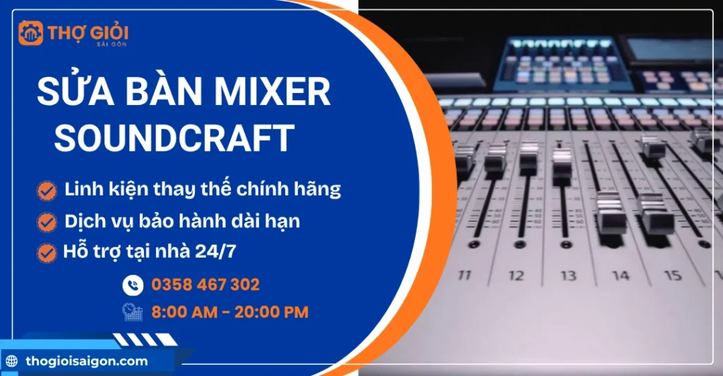 Sửa bàn mixer Soundcraft