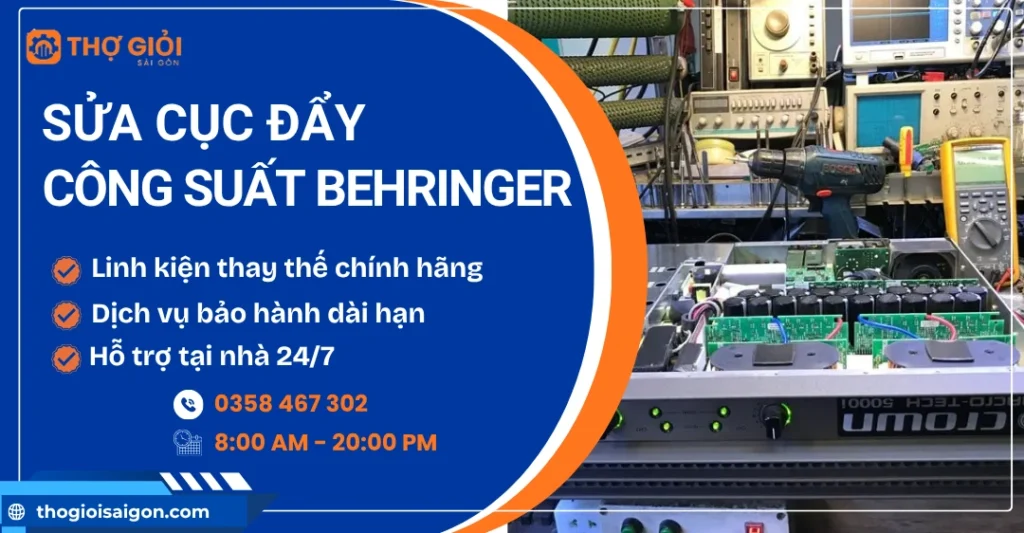 Sửa cục đẩy công suất Behringer