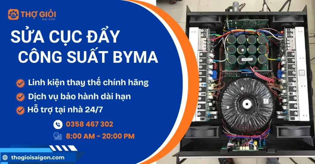 Sửa cục đẩy công suất Byma