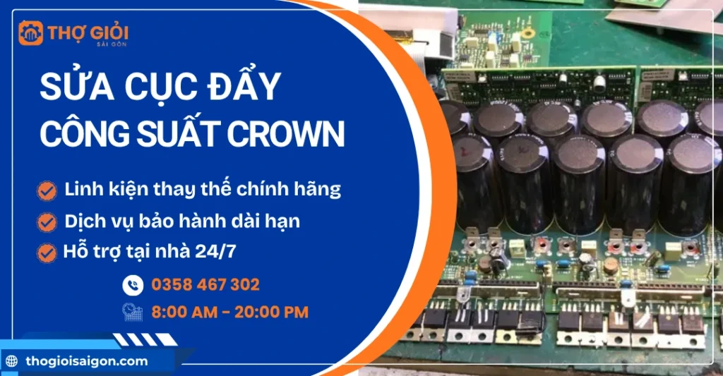 Sửa cục đẩy công suất Crown