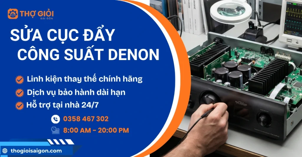 Sửa cục đẩy công suất Denon