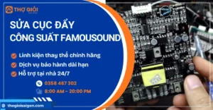 Sửa cục đẩy công suất Famousound