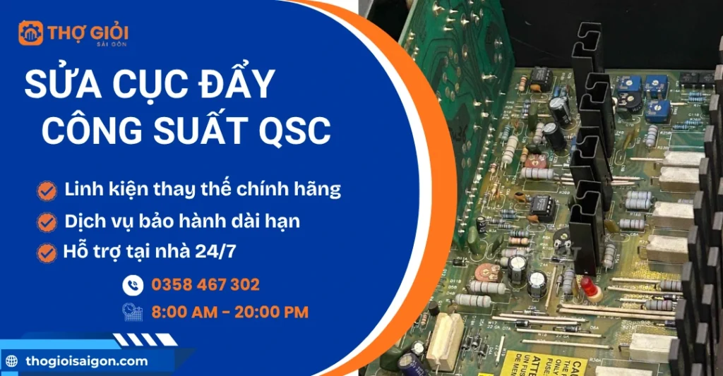 Sửa cục đẩy công suất QSC tận nơi