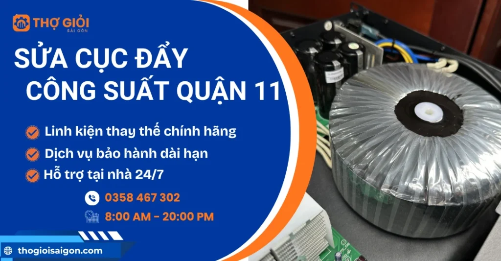 Sửa cục đẩy công suất quận 11