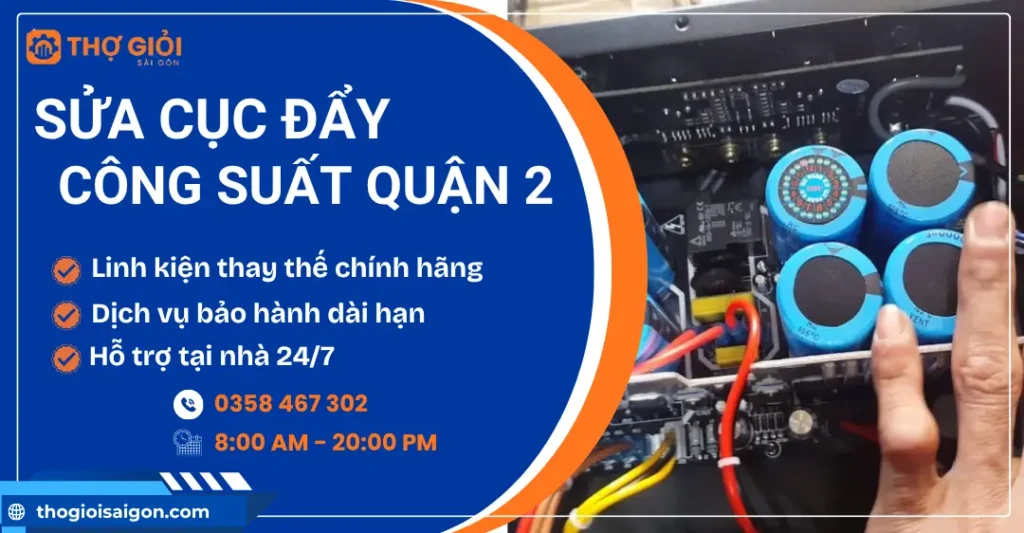 Sửa cục đẩy công suất quận 2