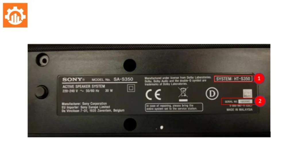 Cách tìm mã model và số serial trên loa Sony