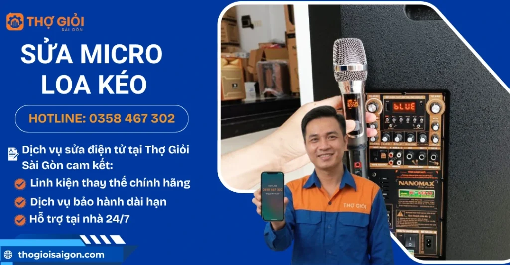 Sửa micro loa kéo