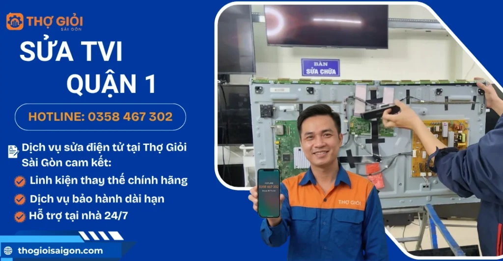 Sửa tivi quận 1 tại nhà - Thợ sửa giỏi, giá rẻ, hỗ trợ 24/7 Sửa tivi quận 1