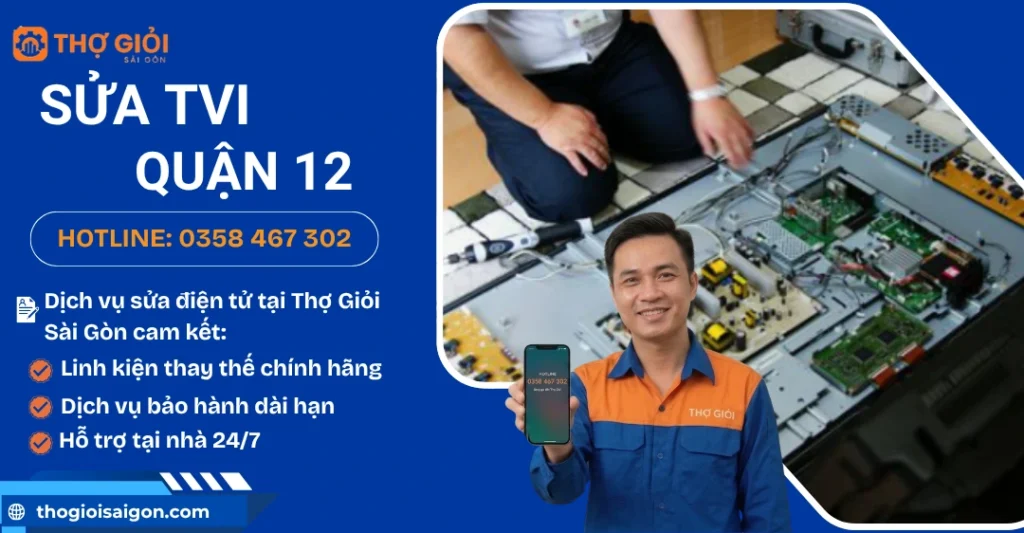 Sửa tivi quận 12 tại TPHCM - Thợ sửa giá rẻ, tận nơi 24/7 Sửa tivi quận 12