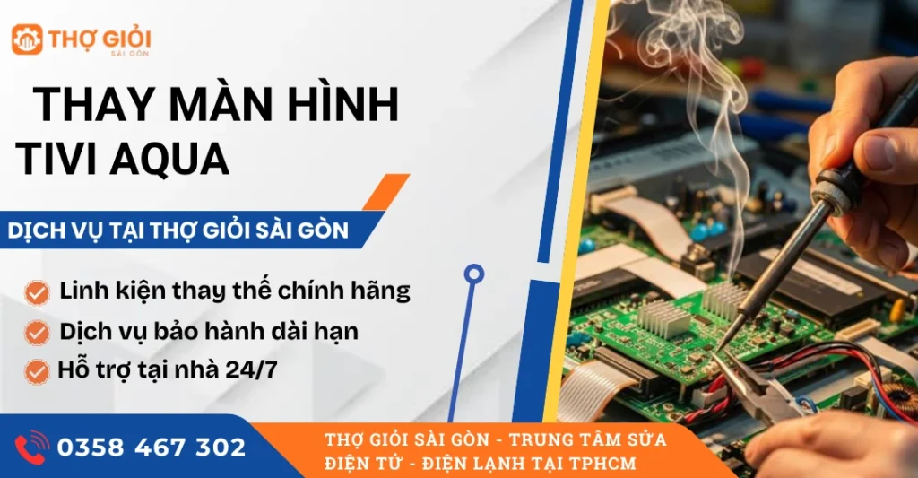 Thay màn hình tivi Aqua