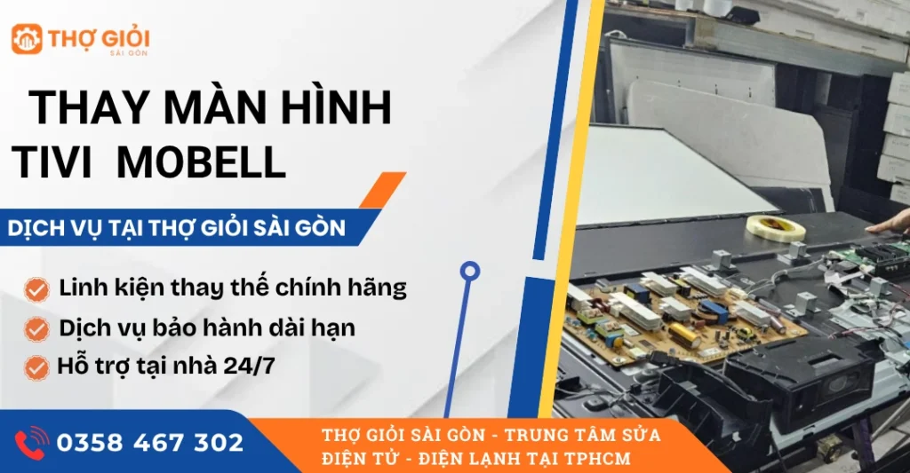 Thay màn hình tivi Mobell