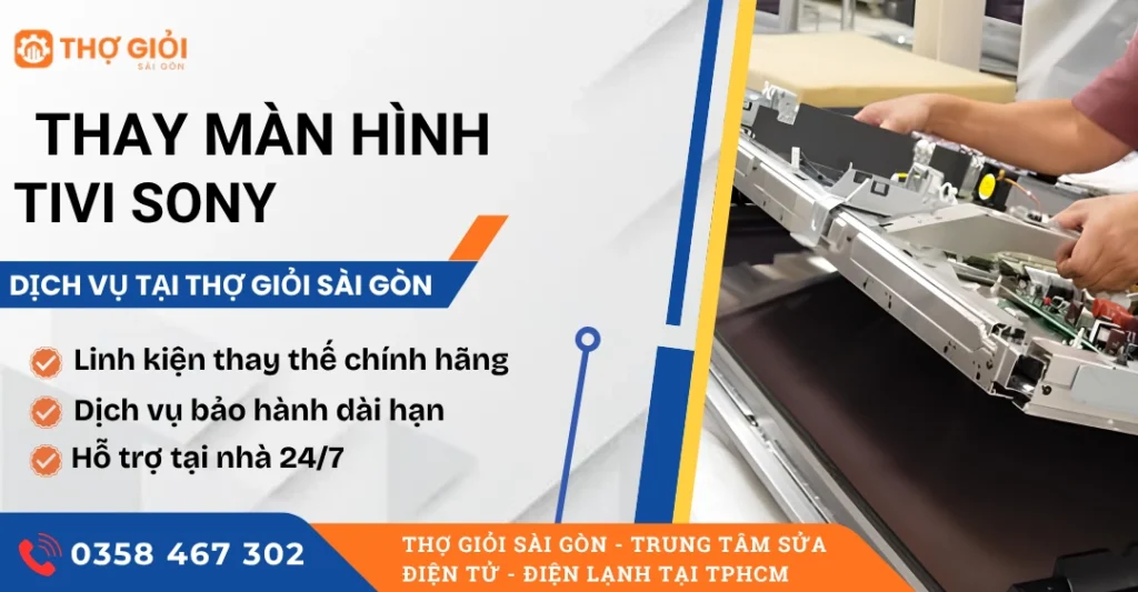 Thay màn hình tivi Sony