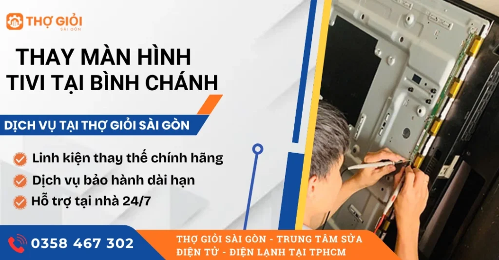 Thay màn hình tivi tại Bình Chánh