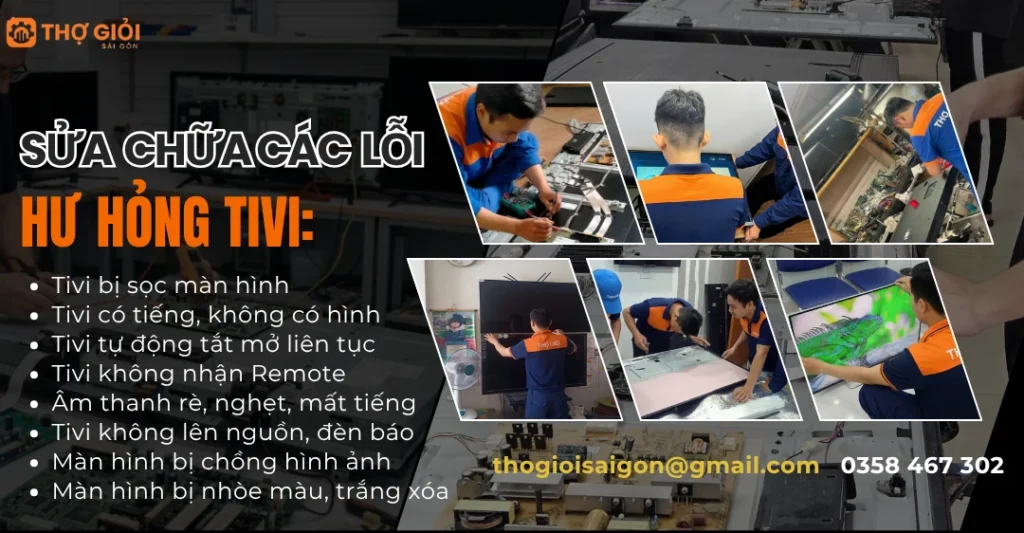 Các lỗi tivi thường gặp ở khu vực quận 1