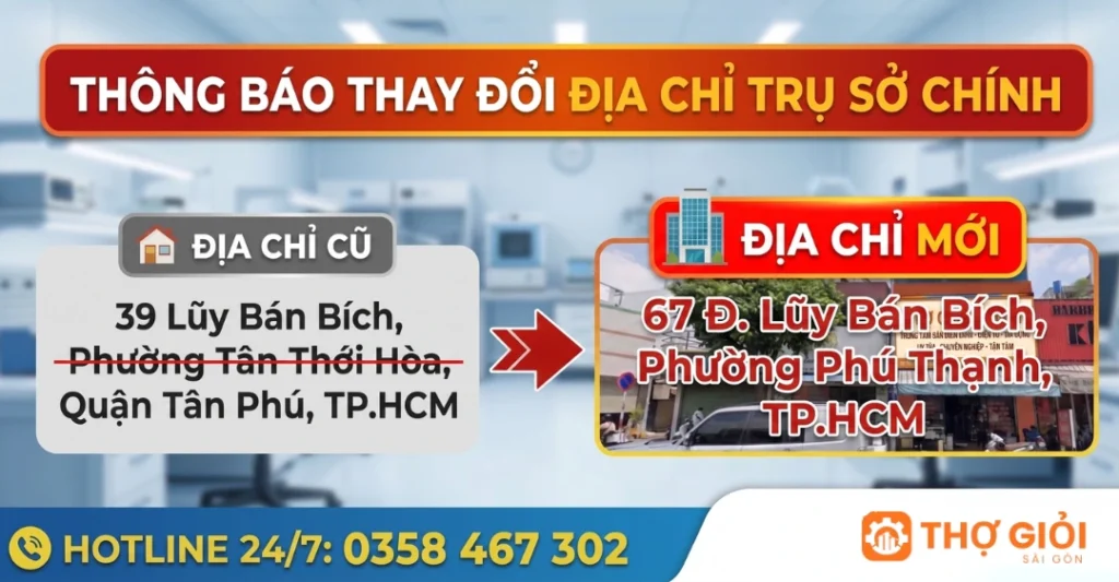 Thông báo thay đổi địa chỉ trụ sở chính