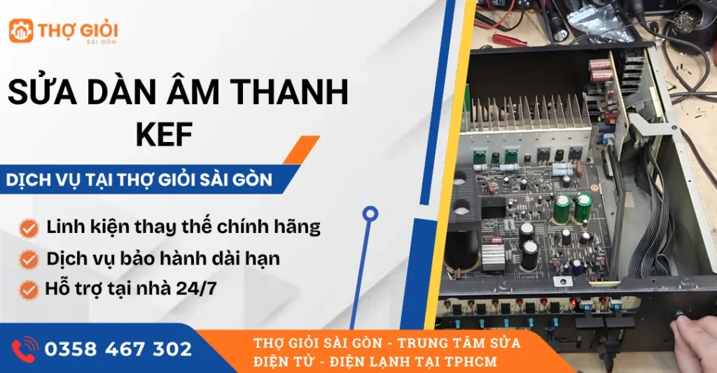 Sửa dàn âm thanh Kef