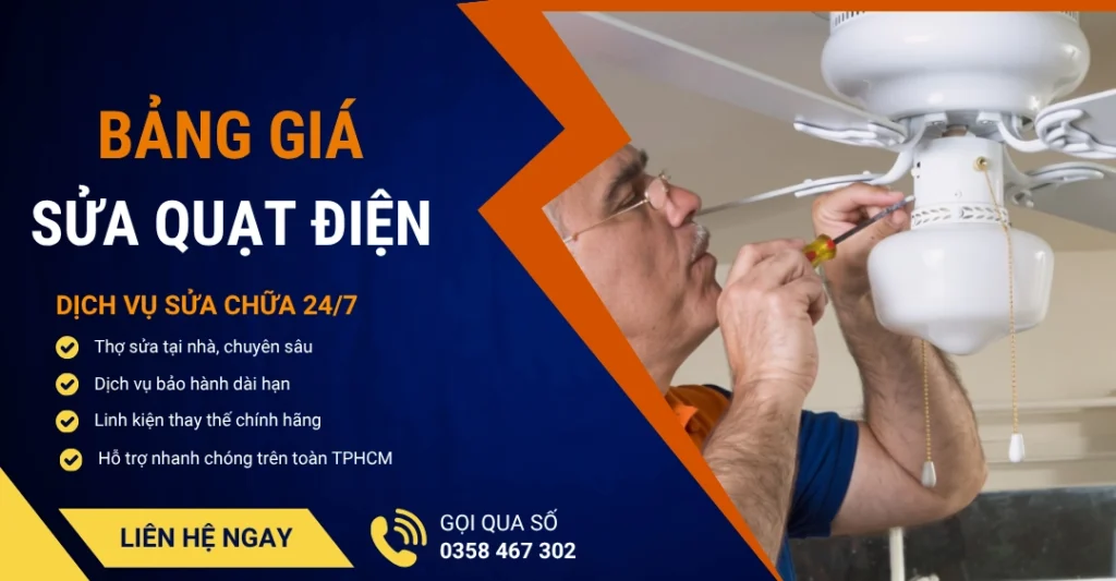 Bảng giá sửa quạt điện