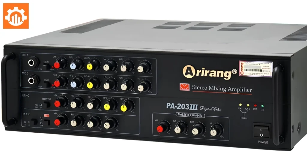 Cấu trúc giao diện mặt trước amply Jarguar PA-203N