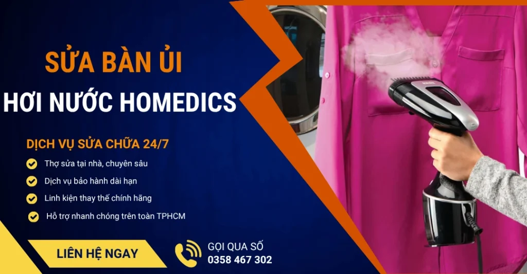 Sửa bàn ủi hơi nước Homedics