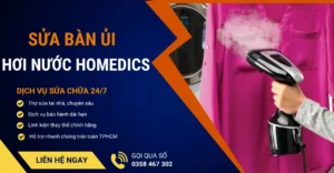 Sửa bàn ủi hơi nước Homedics