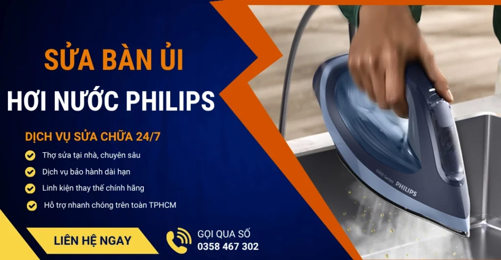 Sửa bàn ủi hơi nước Philips