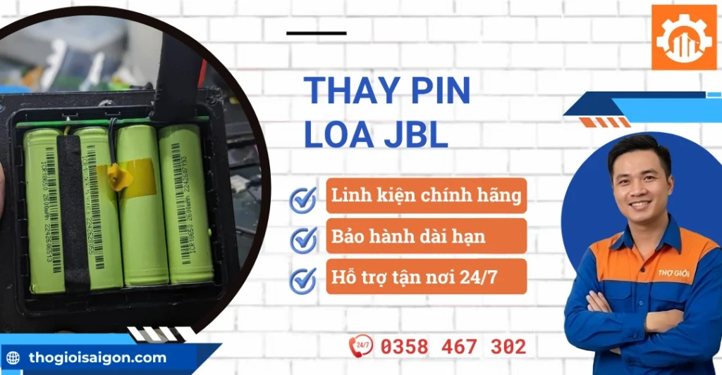 Thay pin loa JBL